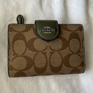 Coach brown and olive green wallet